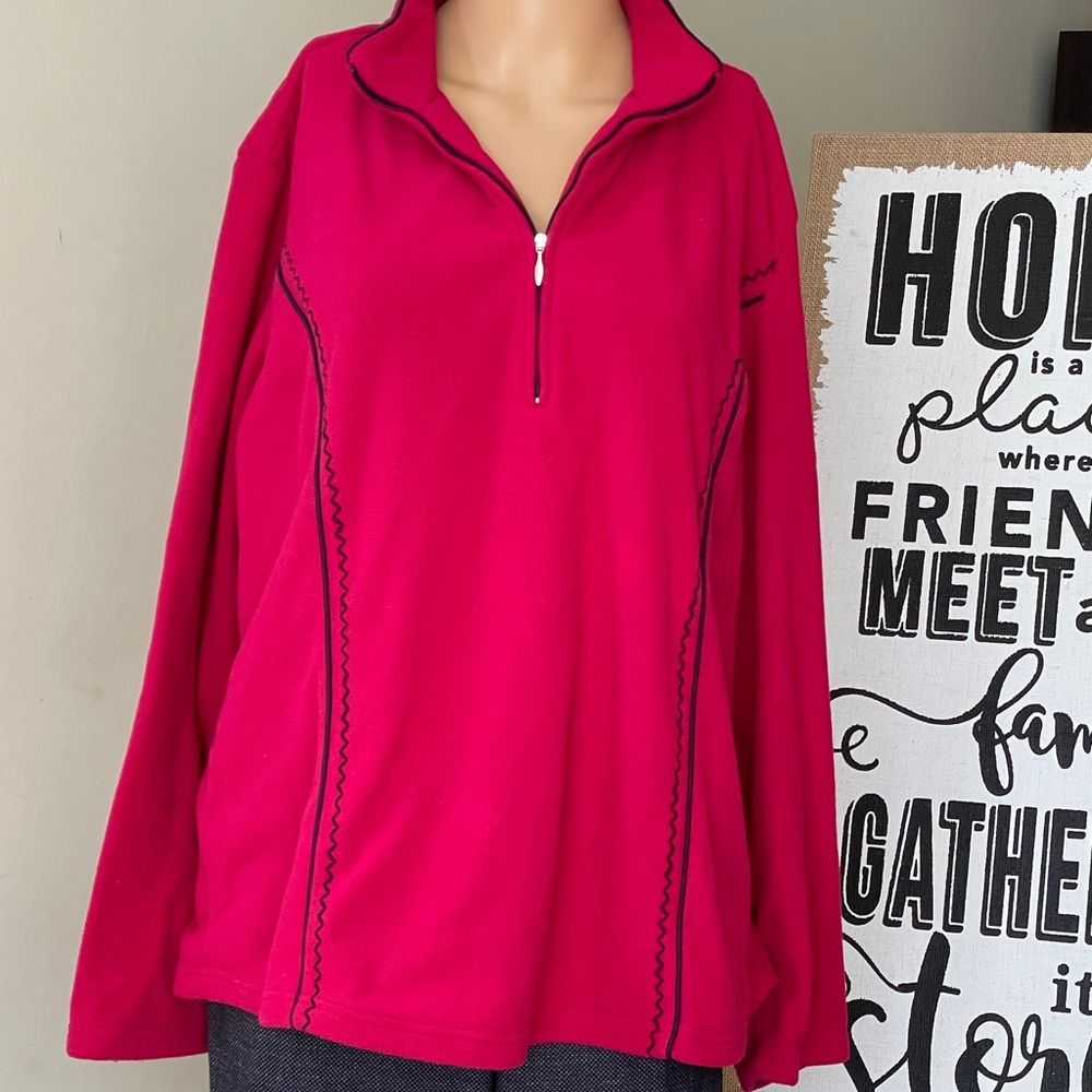 Coldwater Creek Pink Fleece Pullover Size XL